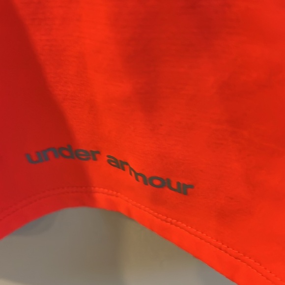 Under Armour Long Sleeved Size Medium Cold Gear Orange Zipper Front - Picture 7 of 7